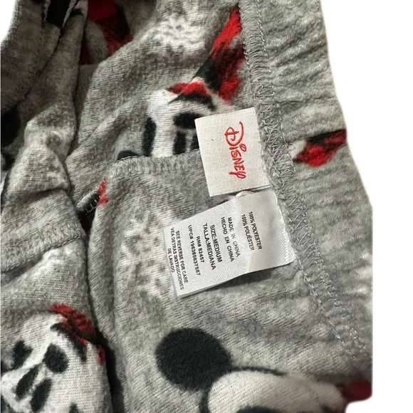 Disney Set of 2 S/M Mickey Mouse Gray Winter Holiday Pajama Pants - Picture 3 of 4